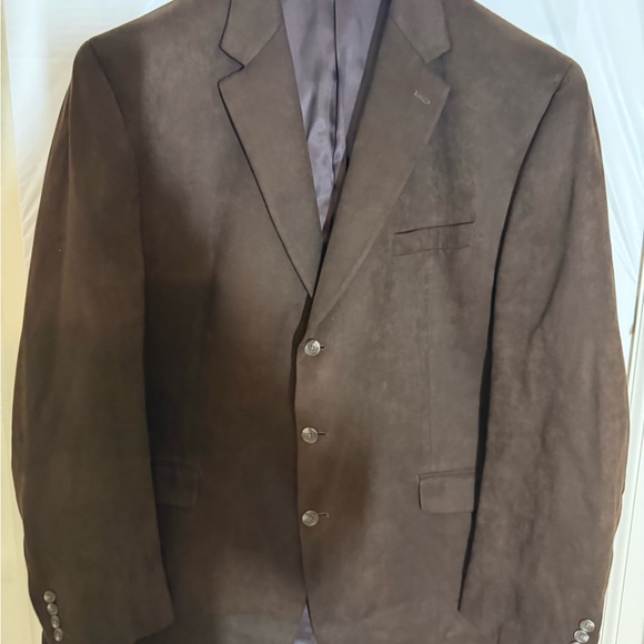 Chaps Brown Suede Sport Coat - Picture 4 of 6